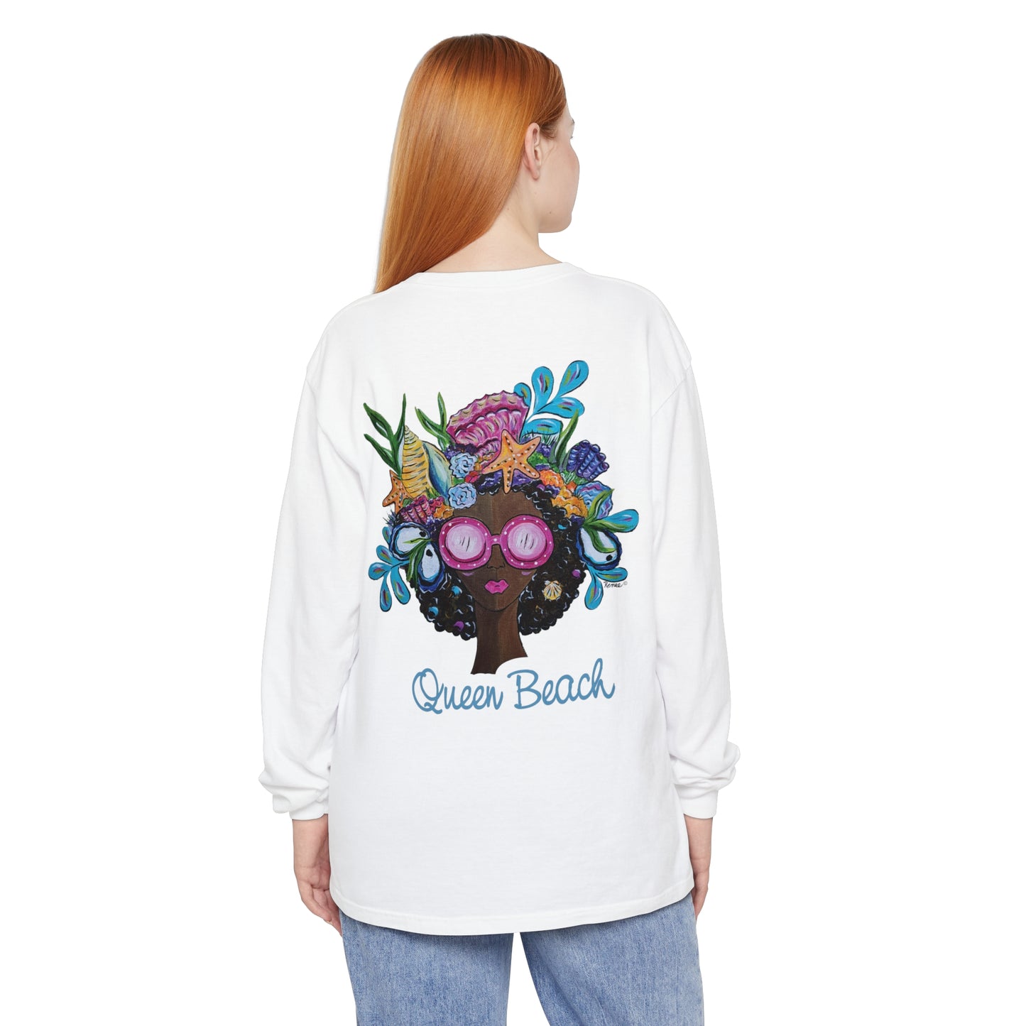 Afro Unisex Garment-dyed Long Sleeve T-Shirt