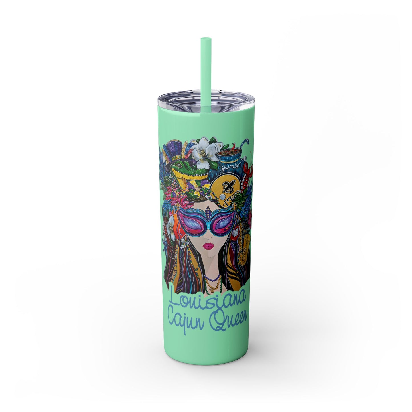 LA Skinny Tumbler with Straw, 20oz