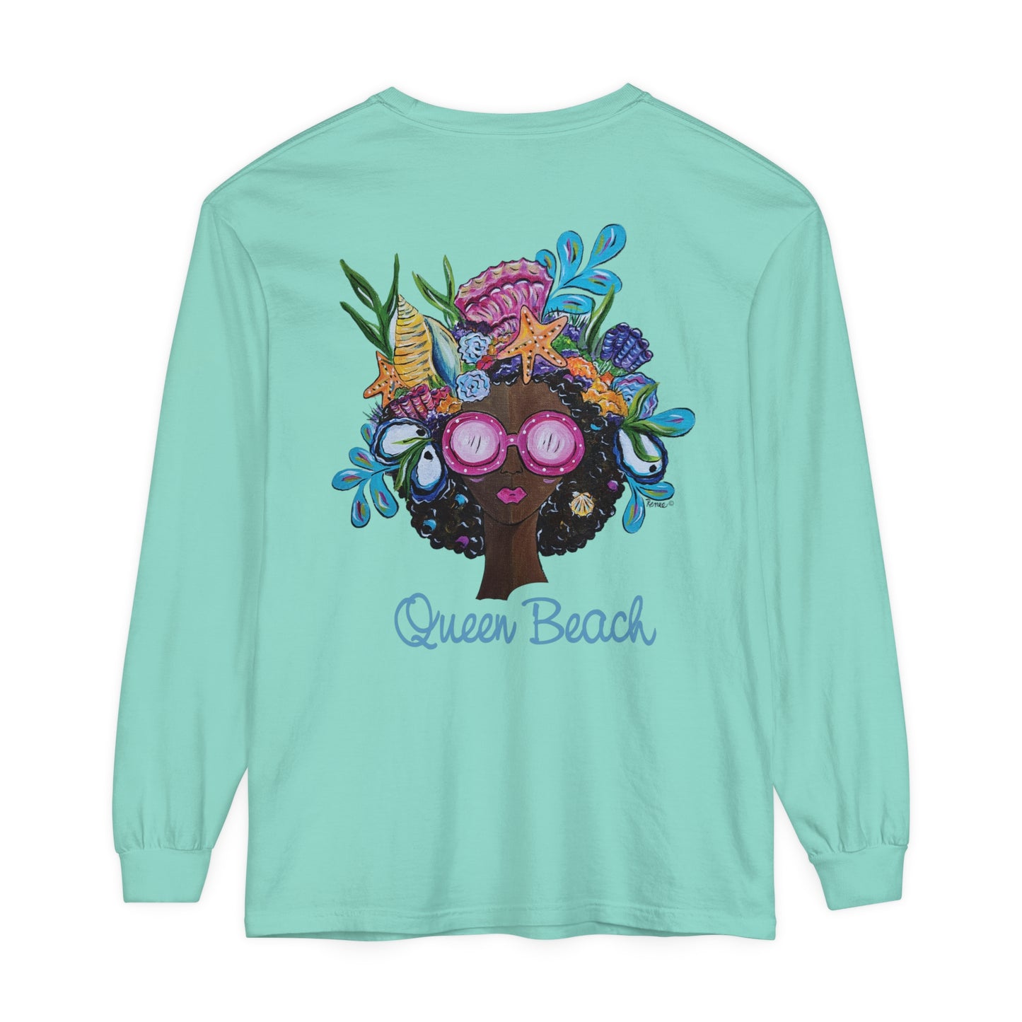 Afro Unisex Garment-dyed Long Sleeve T-Shirt