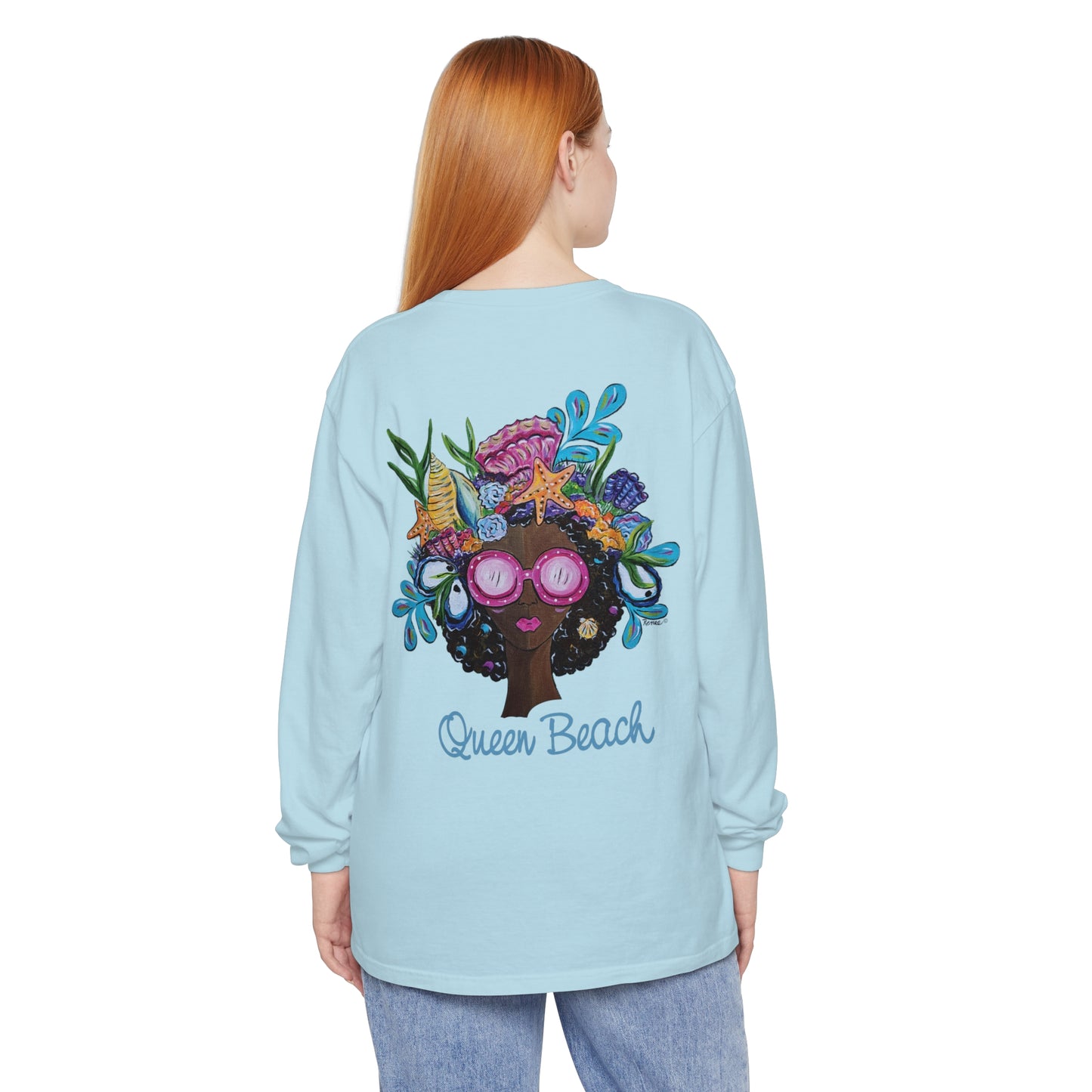 Afro Unisex Garment-dyed Long Sleeve T-Shirt