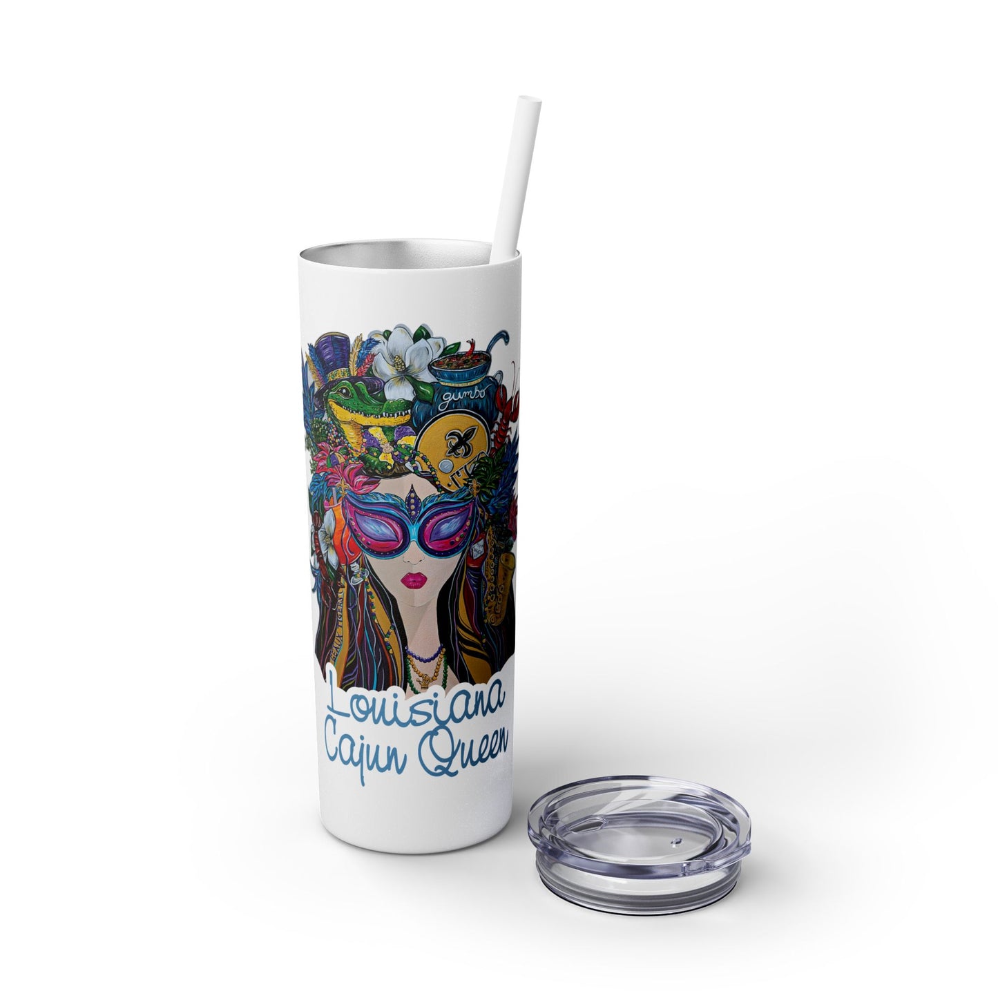 LA Skinny Tumbler with Straw, 20oz