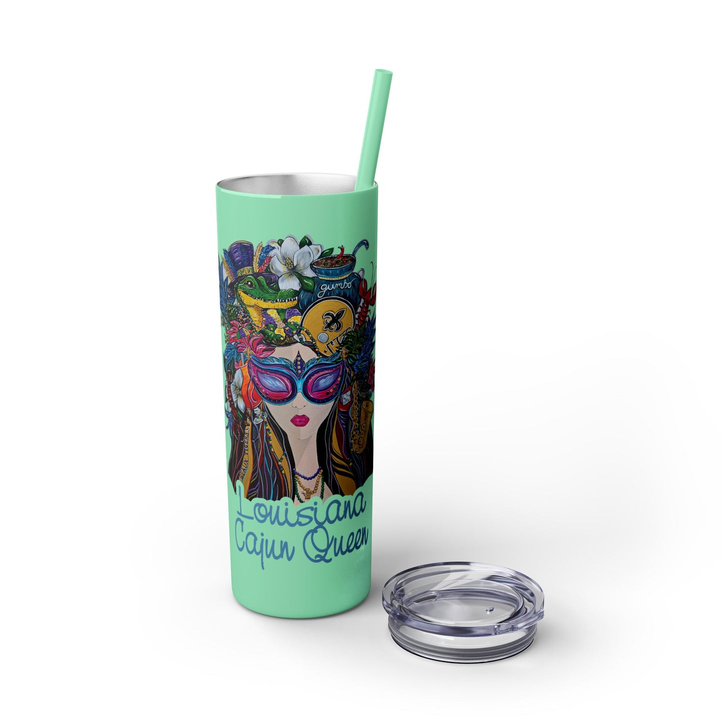 LA Skinny Tumbler with Straw, 20oz