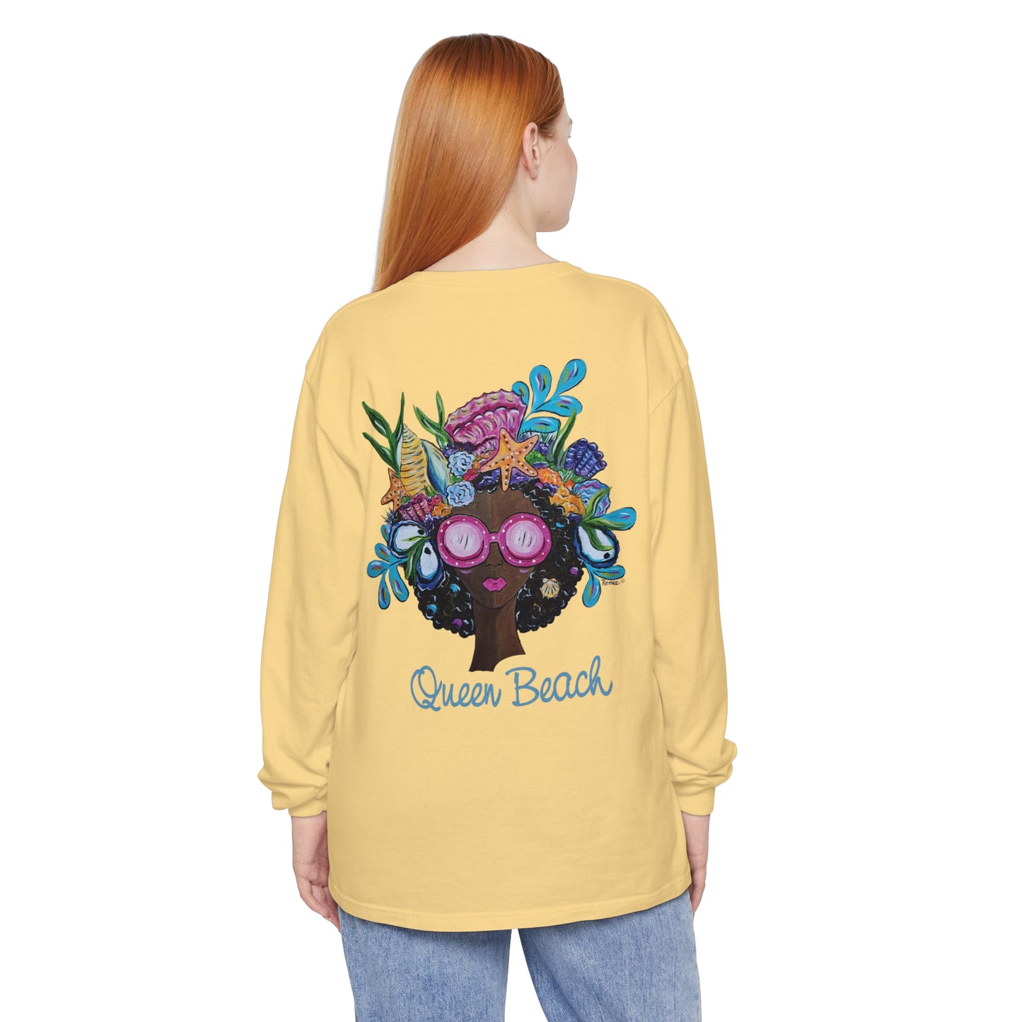 Afro Unisex Garment-dyed Long Sleeve T-Shirt