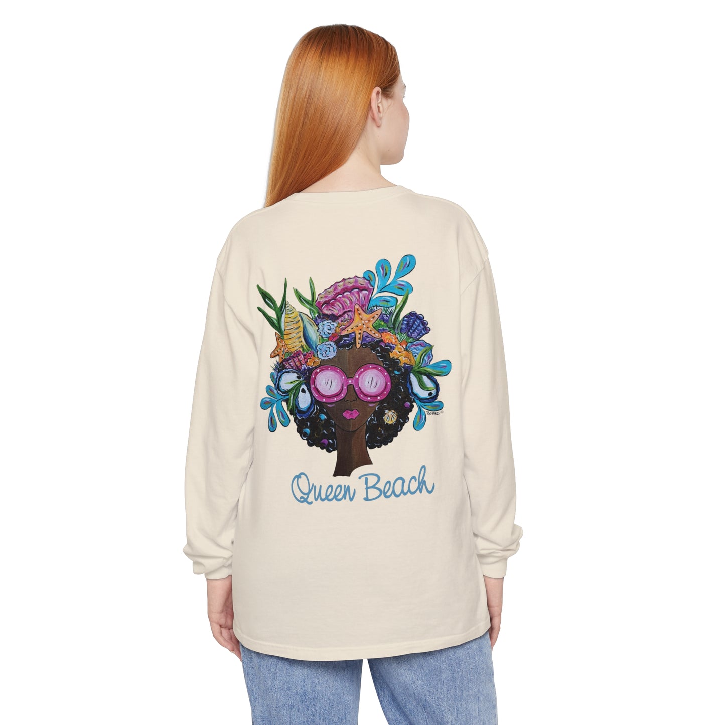 Afro Unisex Garment-dyed Long Sleeve T-Shirt