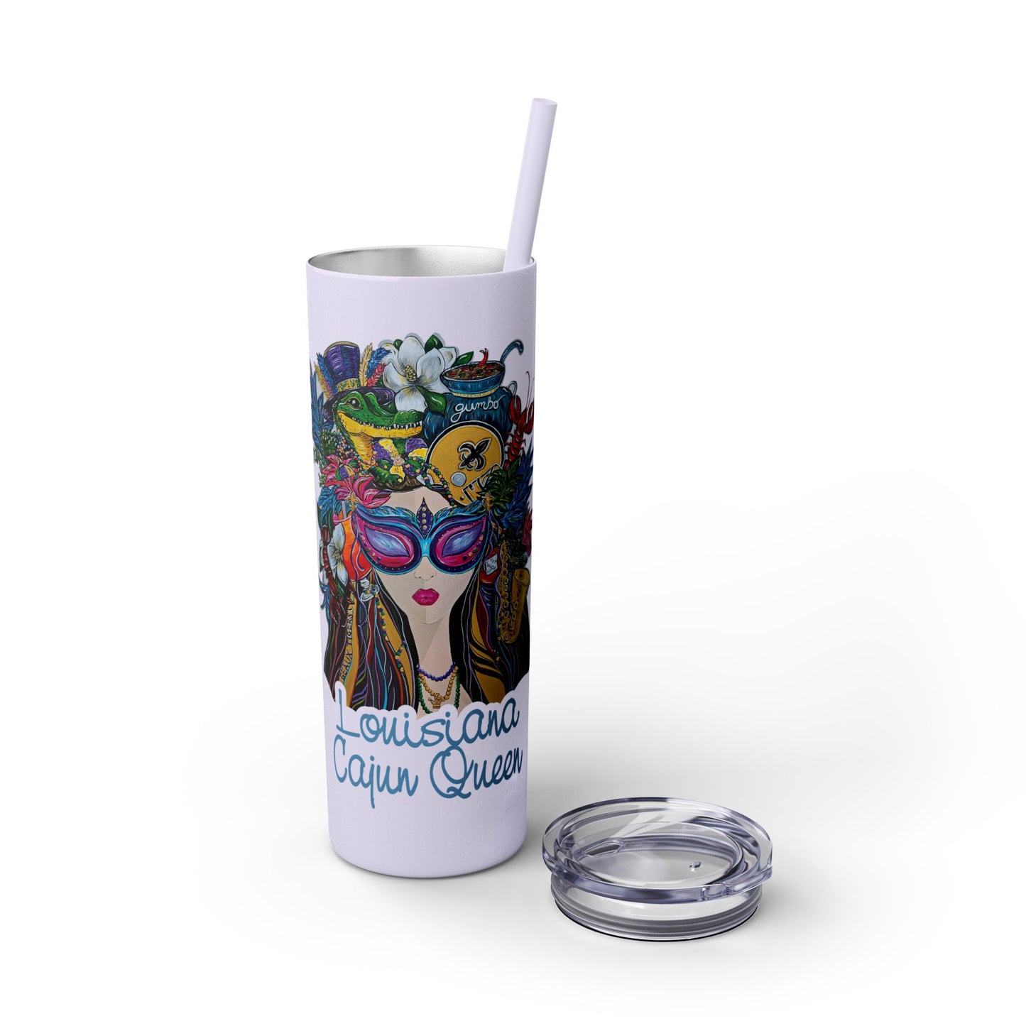 LA Skinny Tumbler with Straw, 20oz