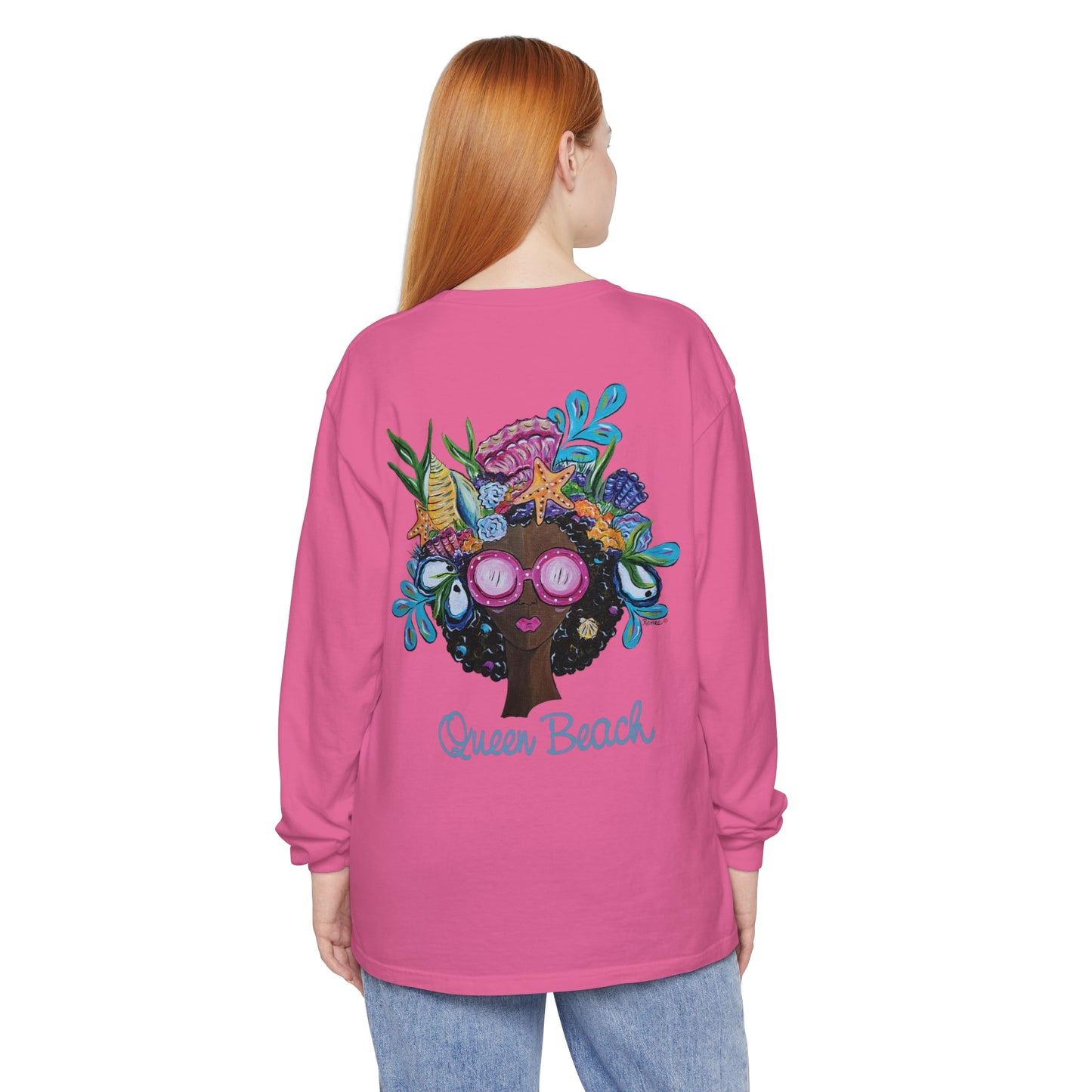 Afro Unisex Garment-dyed Long Sleeve T-Shirt