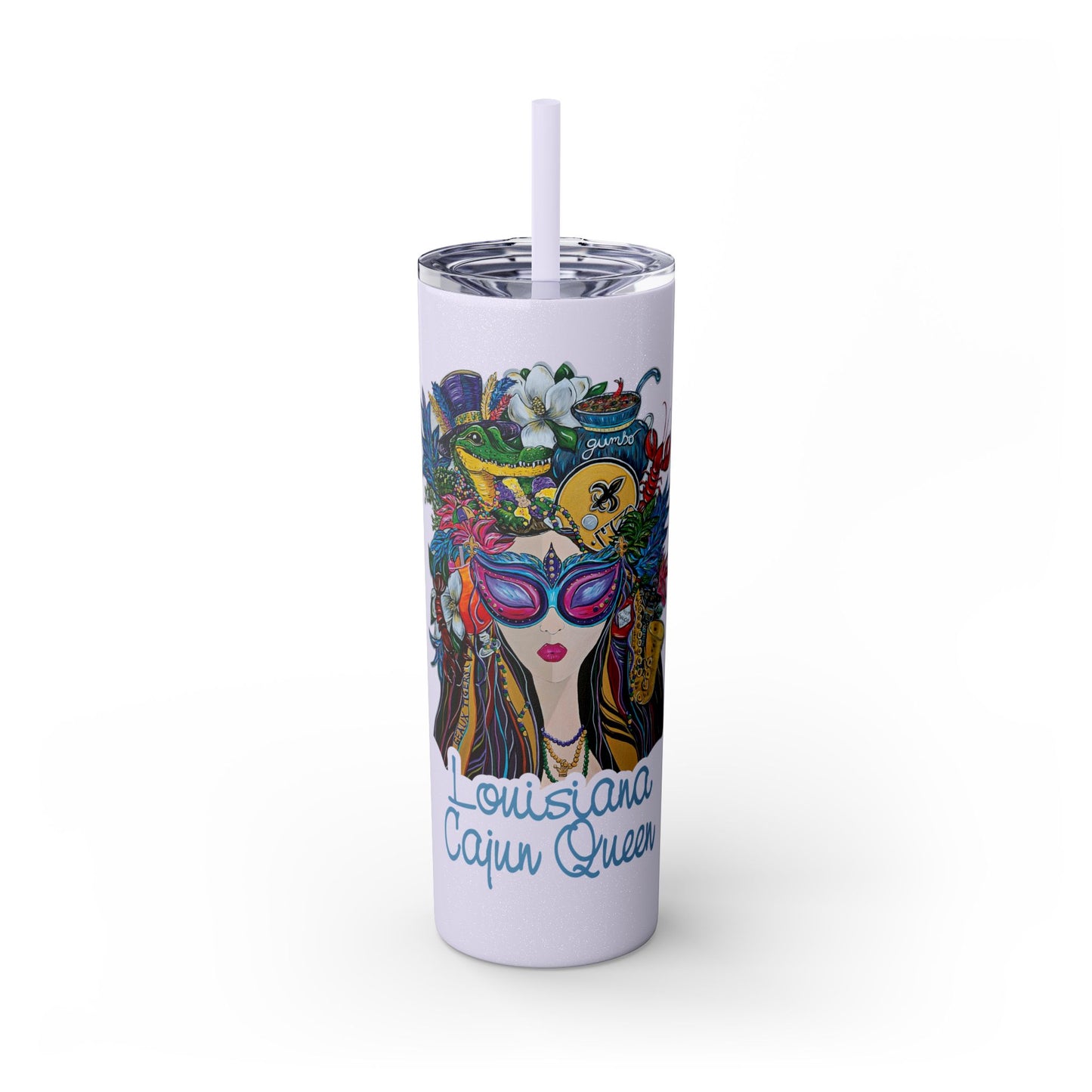 LA Skinny Tumbler with Straw, 20oz