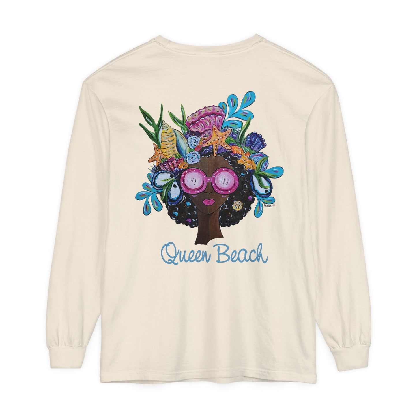Afro Unisex Garment-dyed Long Sleeve T-Shirt