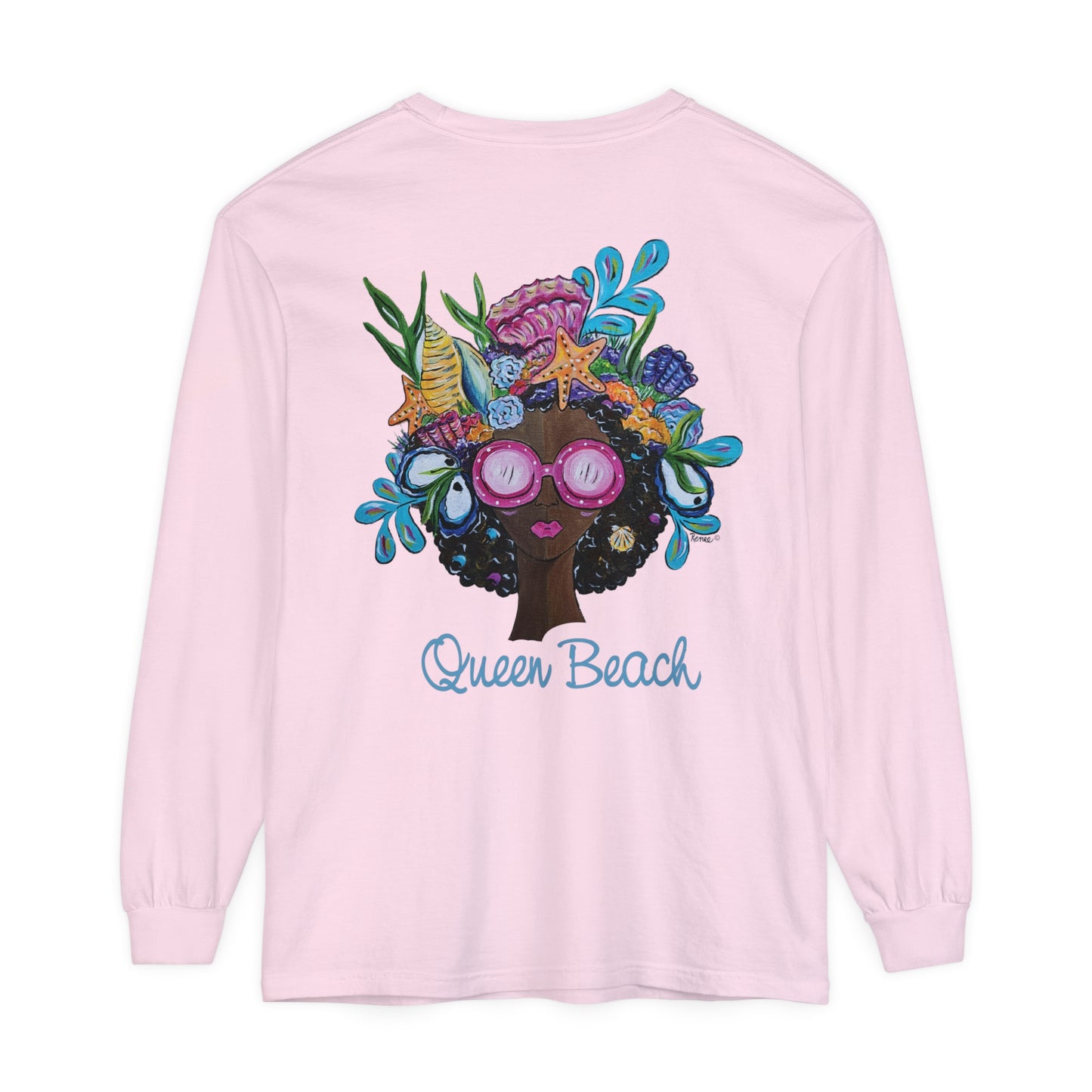 Afro Unisex Garment-dyed Long Sleeve T-Shirt