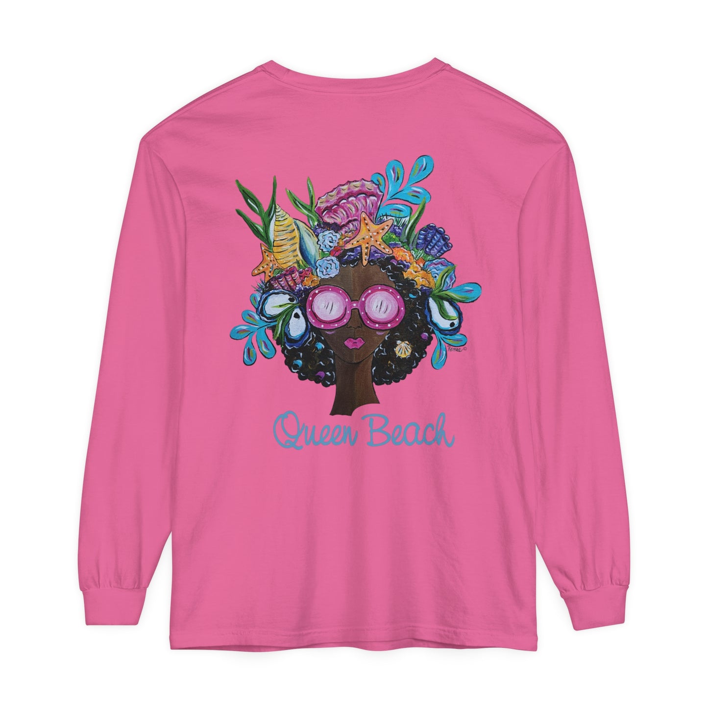 Afro Unisex Garment-dyed Long Sleeve T-Shirt