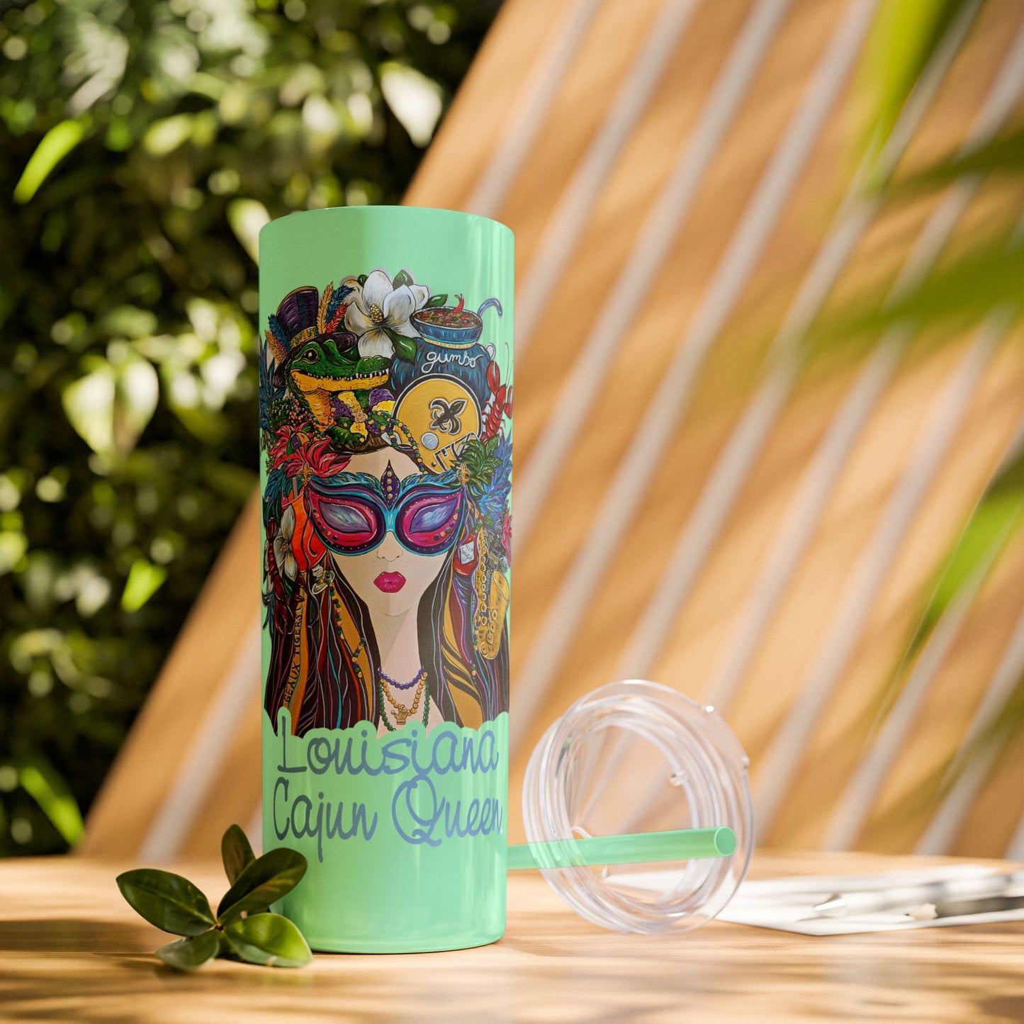 LA Skinny Tumbler with Straw, 20oz