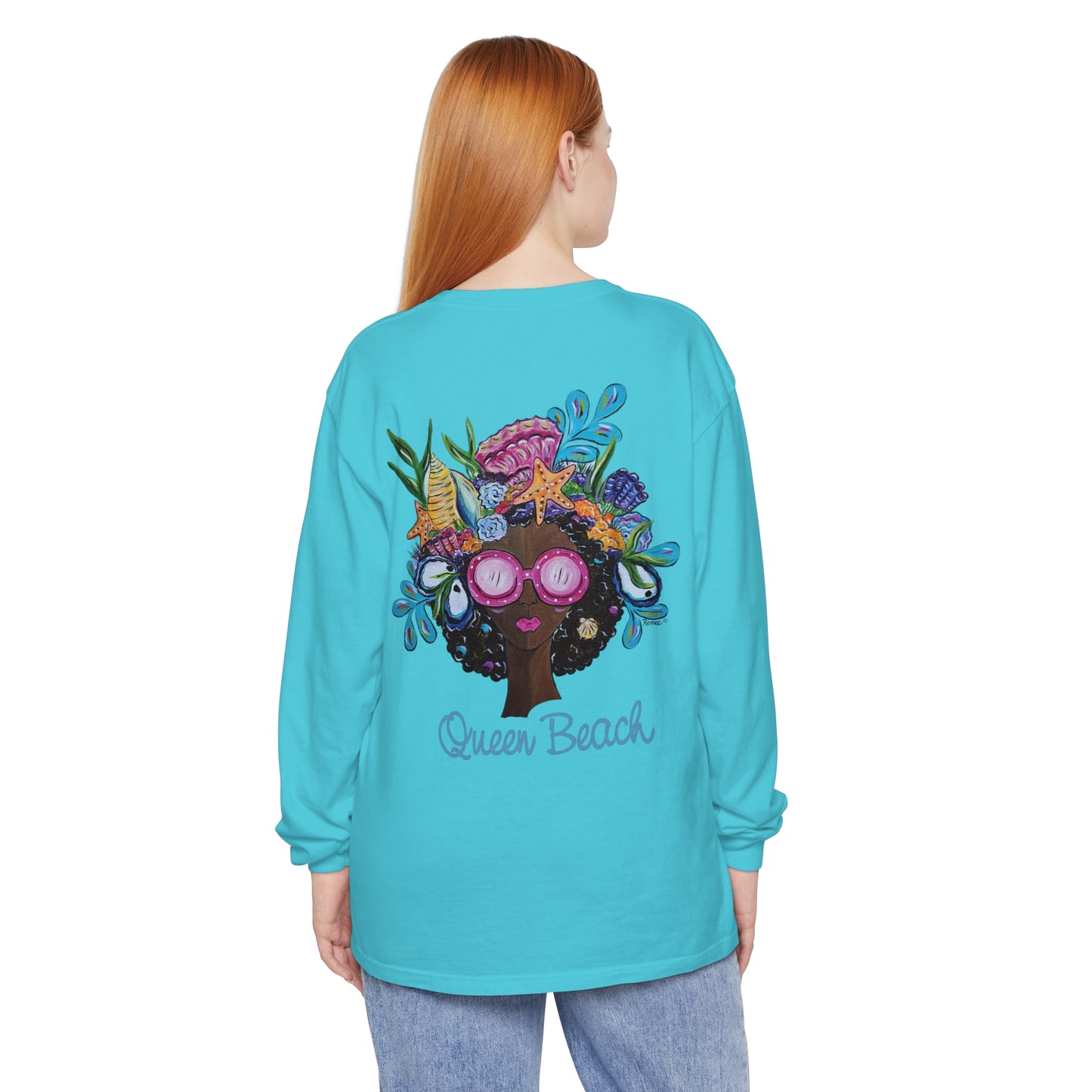 Afro Unisex Garment-dyed Long Sleeve T-Shirt