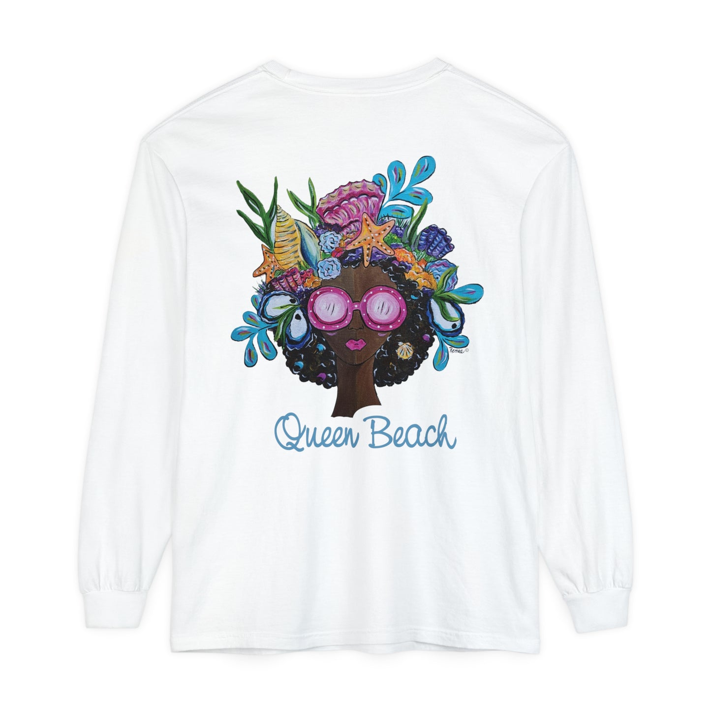 Afro Unisex Garment-dyed Long Sleeve T-Shirt