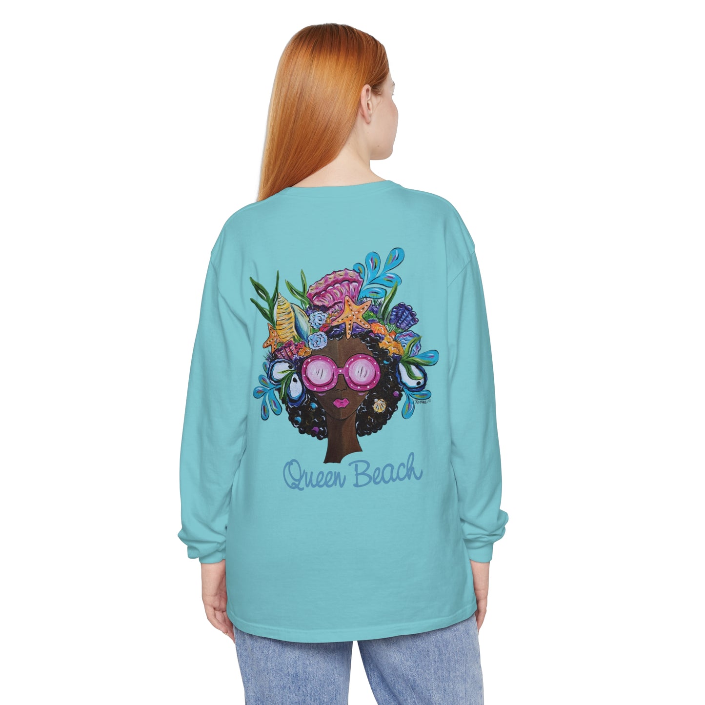 Afro Unisex Garment-dyed Long Sleeve T-Shirt
