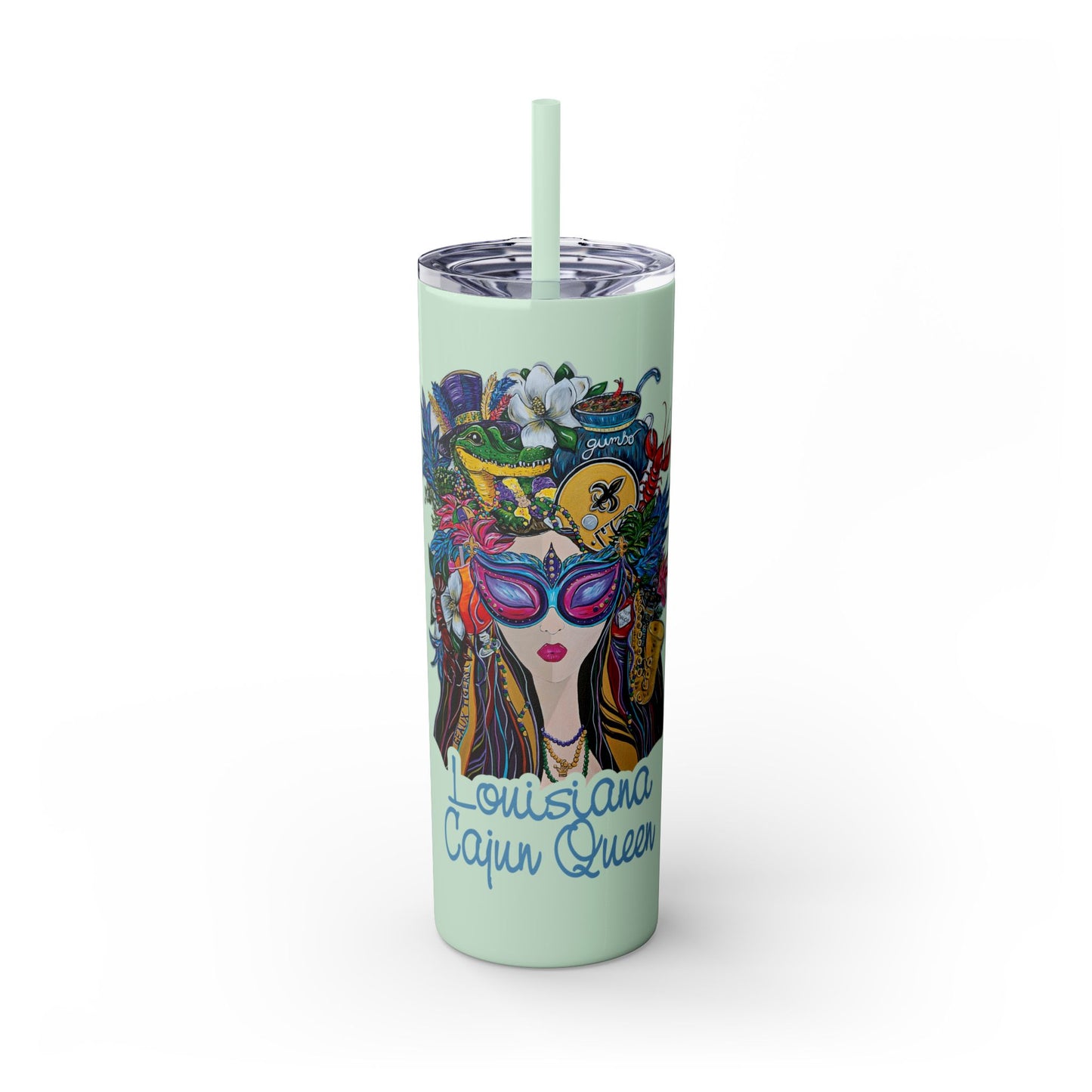 LA Skinny Tumbler with Straw, 20oz