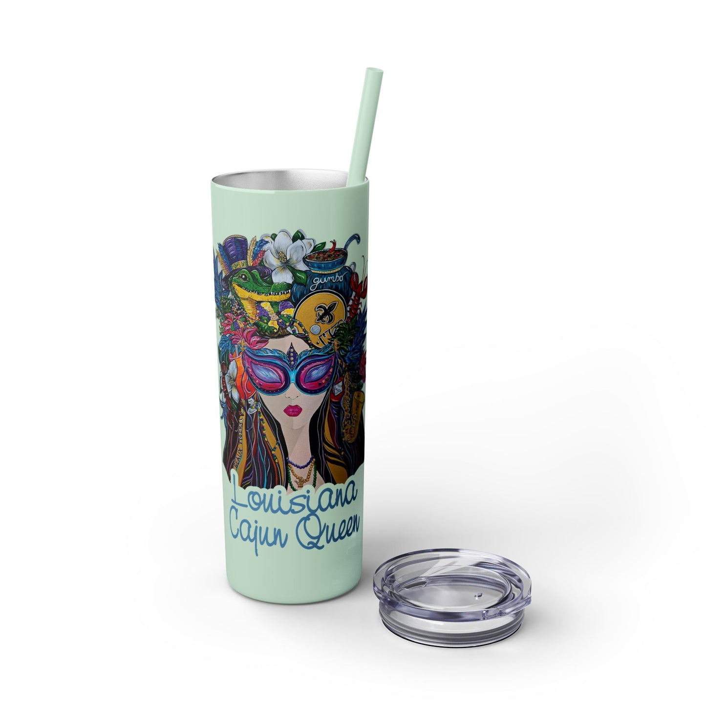 LA Skinny Tumbler with Straw, 20oz