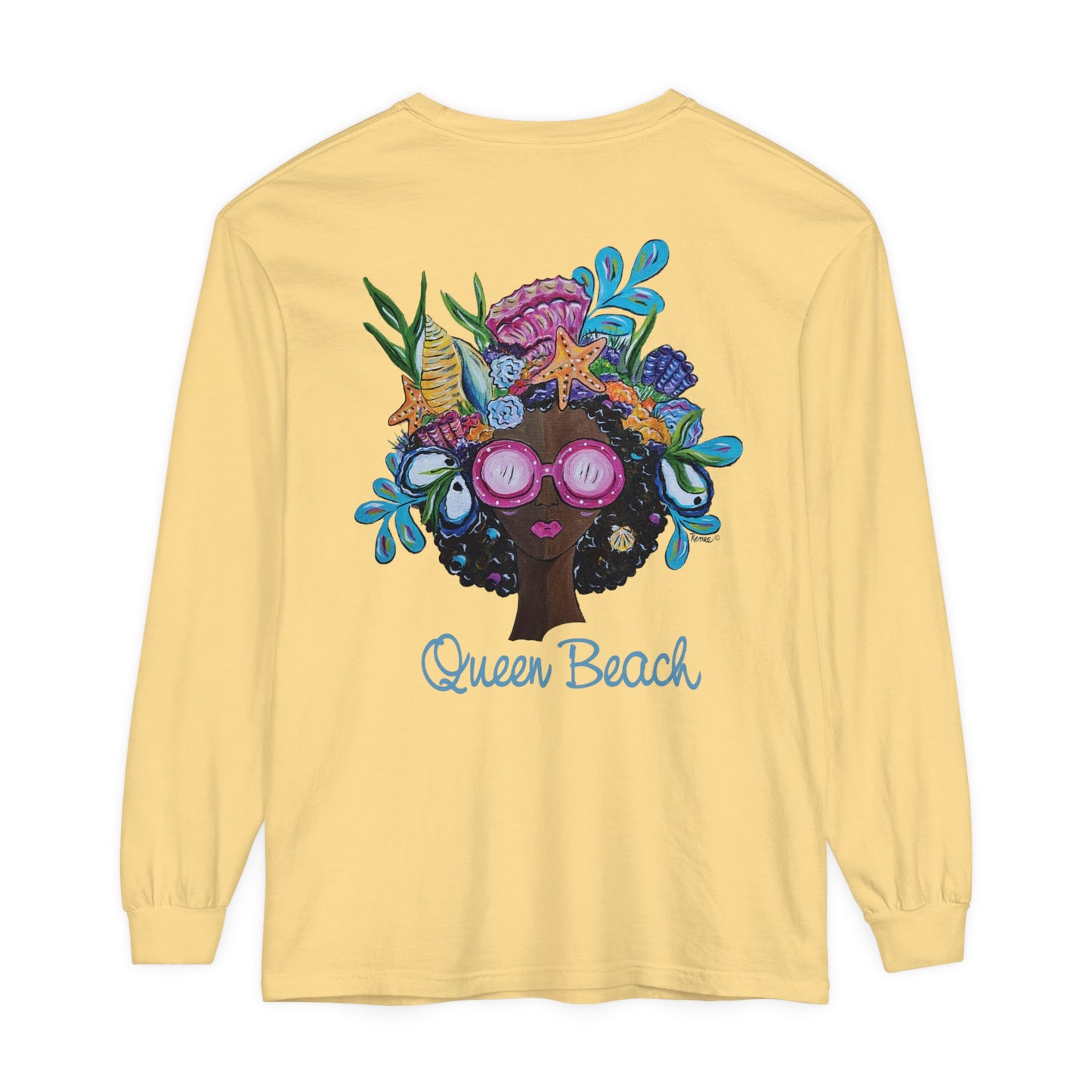 Afro Unisex Garment-dyed Long Sleeve T-Shirt