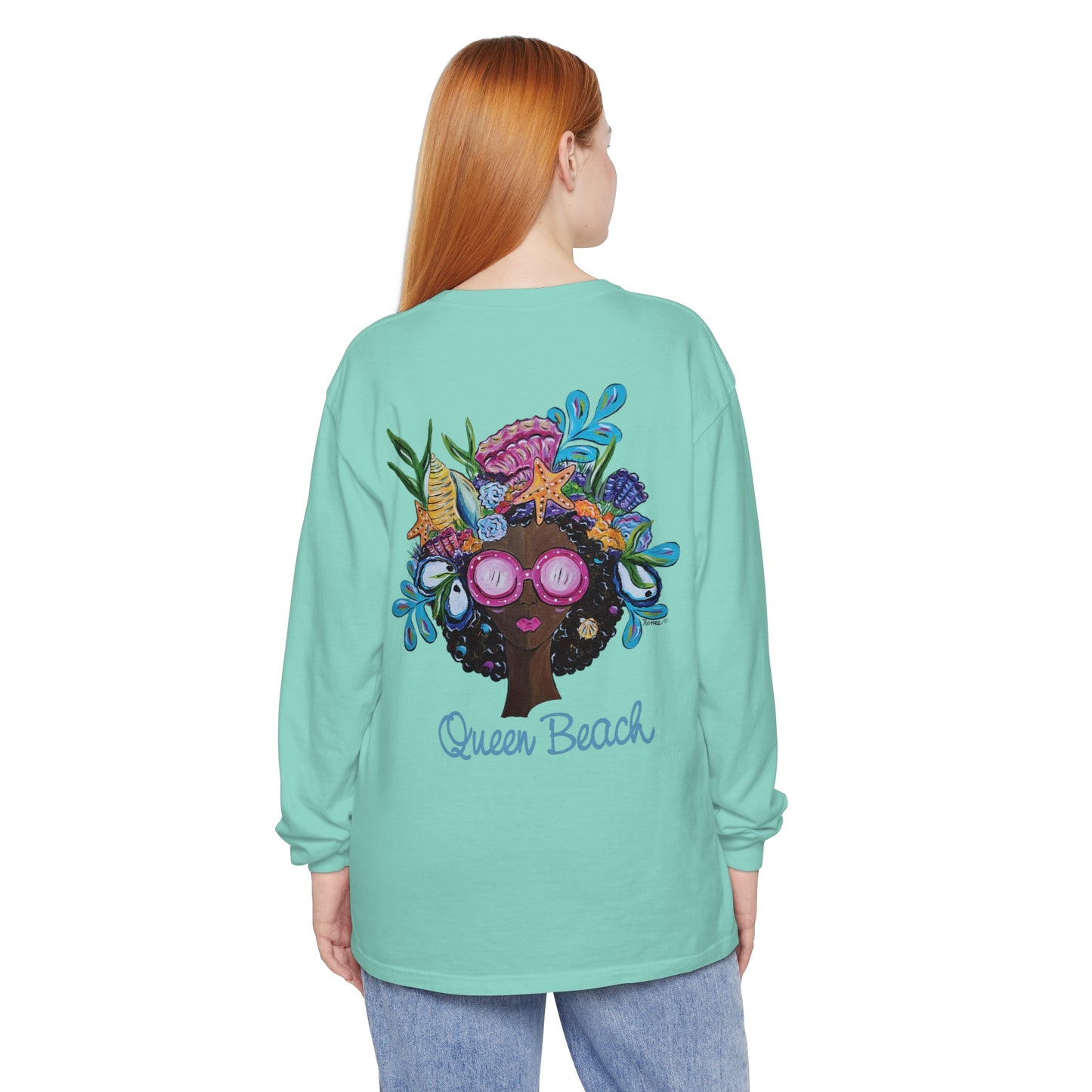 Afro Unisex Garment-dyed Long Sleeve T-Shirt
