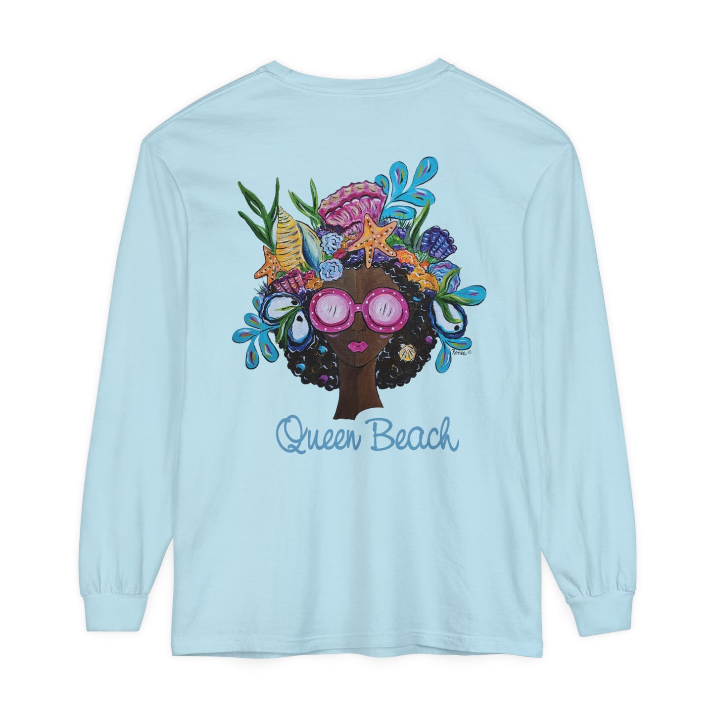 Afro Unisex Garment-dyed Long Sleeve T-Shirt