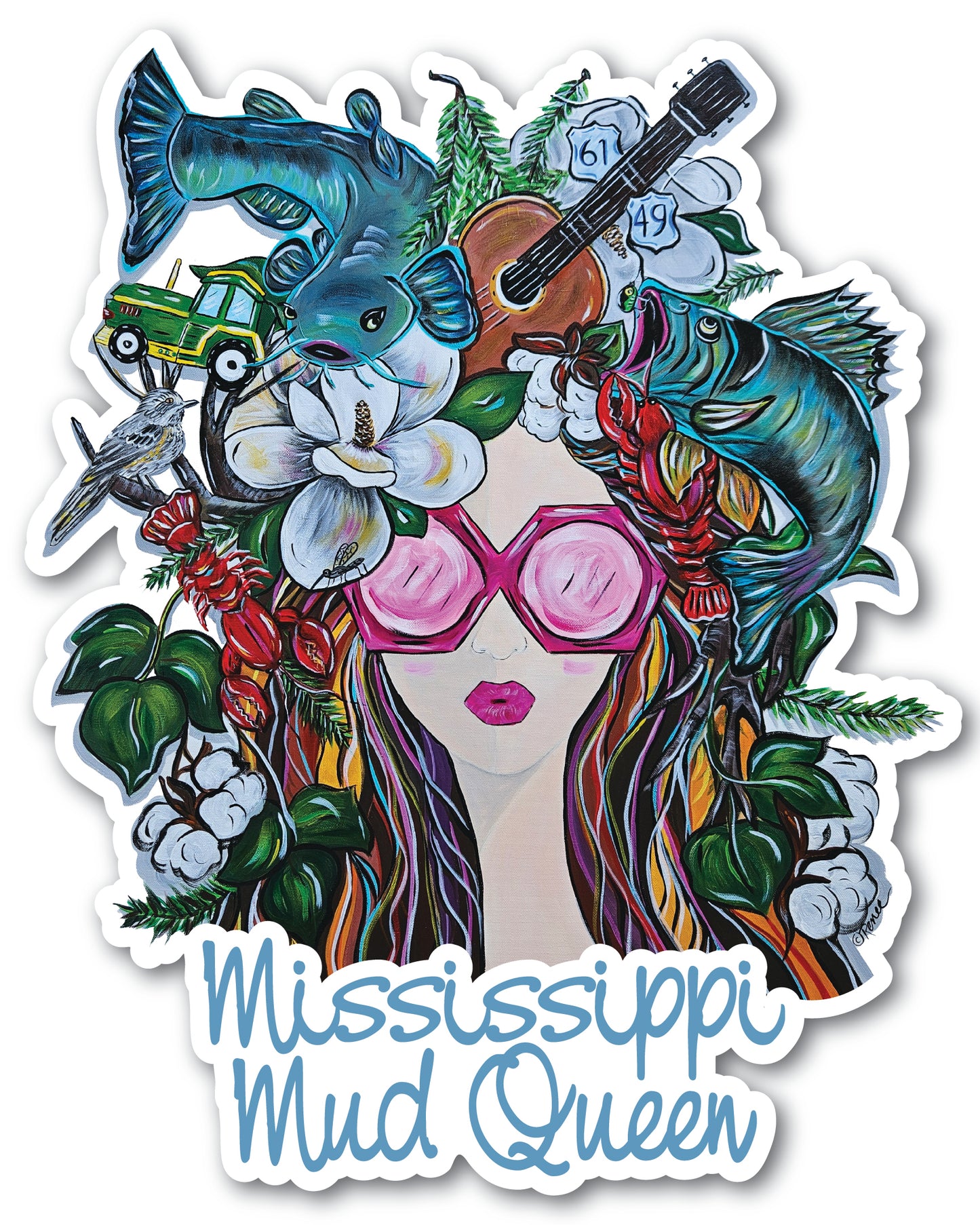 Queen Beach Stickers