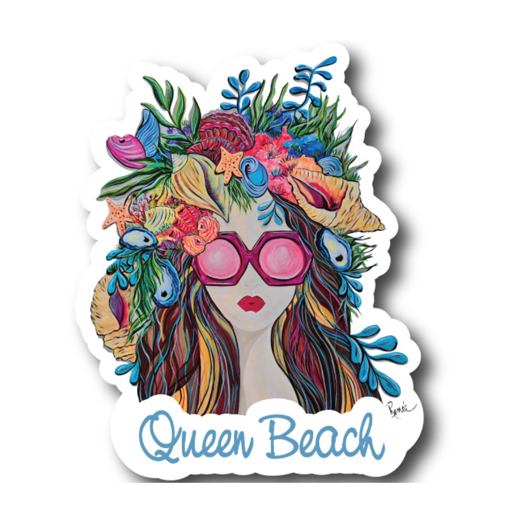 Queen Beach Stickers