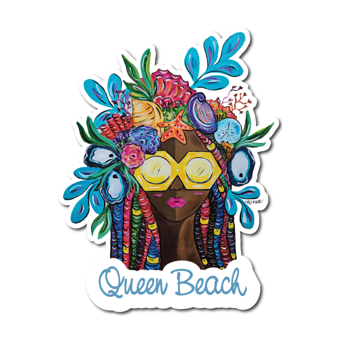 Queen Beach Stickers