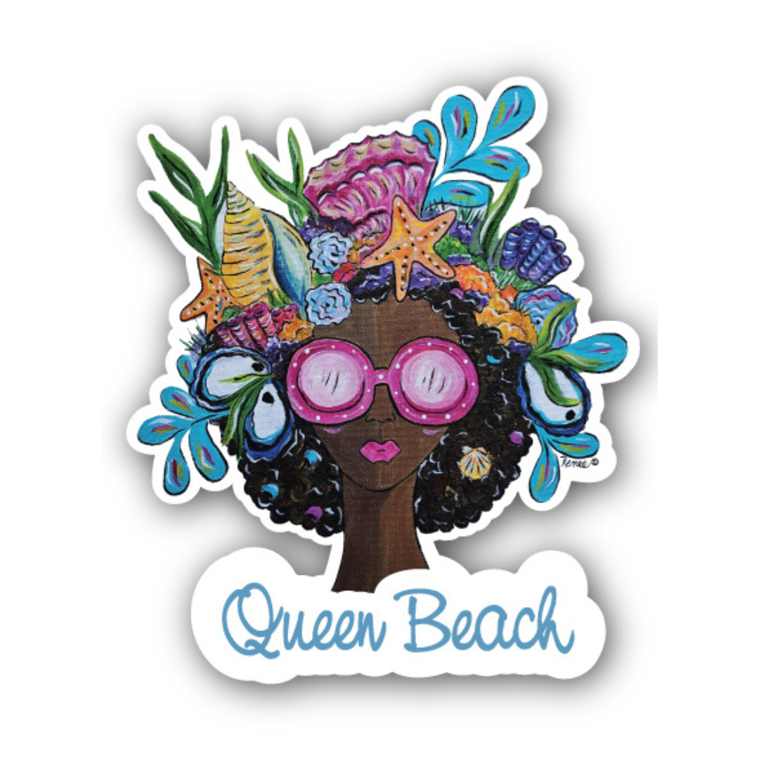 Queen Beach Stickers